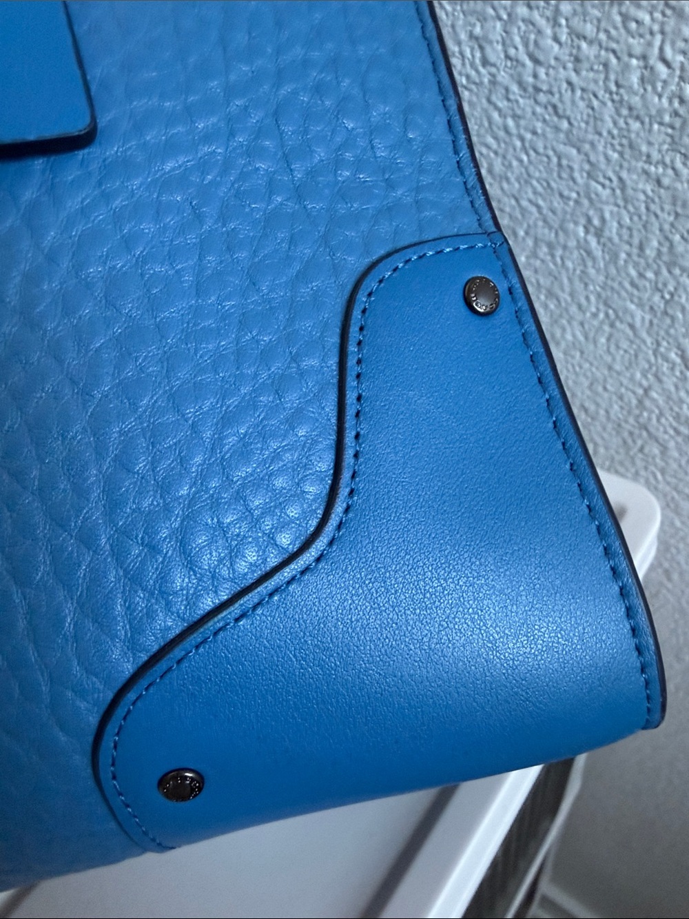 NWT Coach Bright Blue Mercer 30 Satchel with Gunmetal Hardware. - Picture 15 of 15